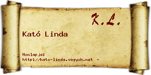 Kató Linda névjegykártya